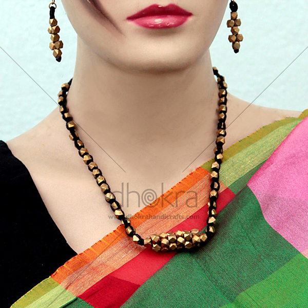 Dhokra Golden Avanti Set | dhokra tribal jewellery | Dhokra